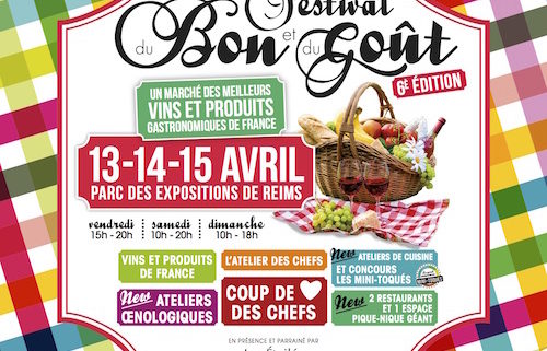 Affiche carrée du Festival du Bon et du Goût 2018 à Reims
